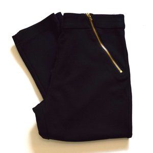 2/$20 INC Black Legging Pants with Gold Zipper Detail